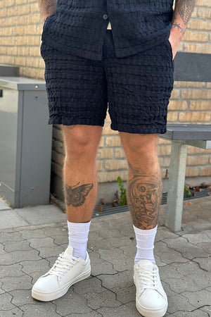 ONLY & SONS Braddock Regular Waffle Shorts Jet Black