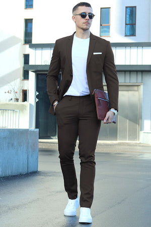 Jack & Jones Premium Franco Slim Fit Kostym Black Coffee