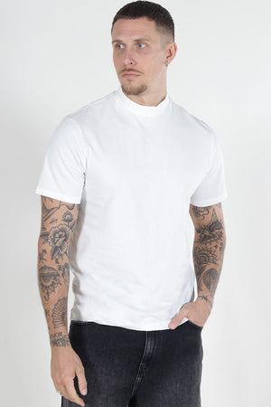 ONLY & SONS Otis Regular Mock Neck Tee Cloud Dancer