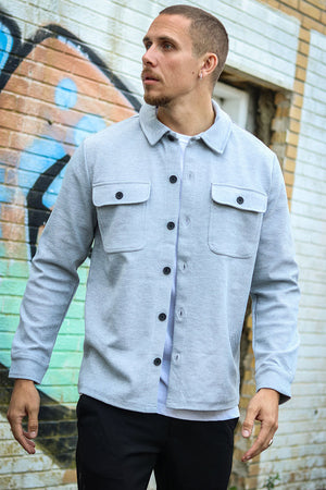 ONLY & SONS Kodyl Overshirt Light Grey Melange