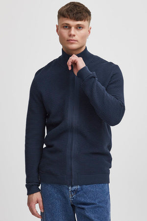 Solid Valencia Knit Full Zip Insignia Blue