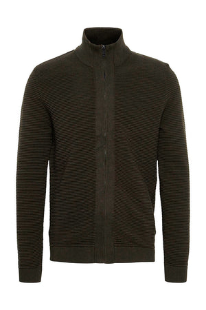 Solid Valencia Knit Full Zip Rosin