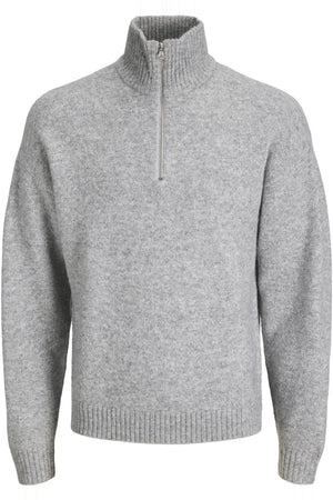Jack & Jones Soho Ollie Knit Half Zip SN Light Grey Melange
