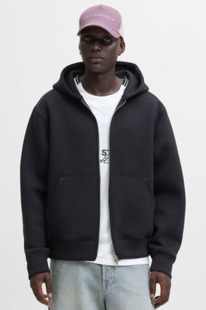 Jack & Jones Cover Scuba Sweat Zip Hoodie Black