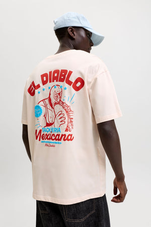 Jack & Jones Diablo Tee SS Crew Neck STYD SS26 Pearl Blush
