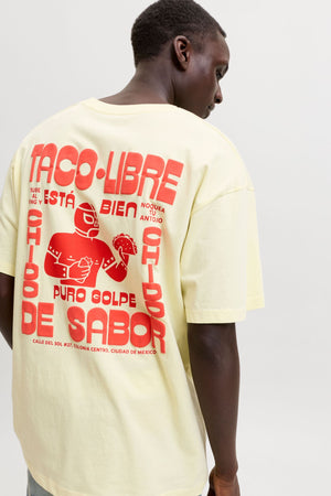 Jack & Jones Diablo Tee SS Crew Neck STYD SS26 Pastel Yellow