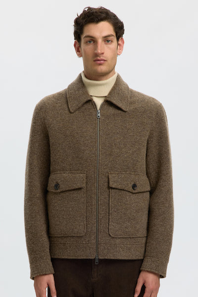 Selected Jakob Wool Blend Jacket Chocolate Chip