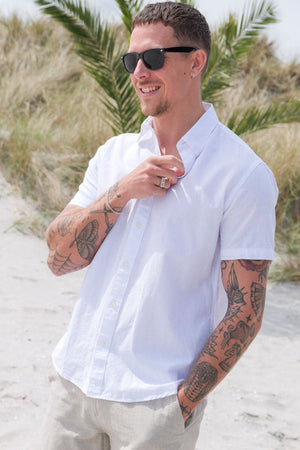 Selected Regular New Linen Shirt SS White