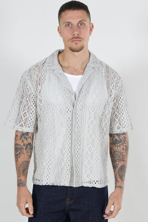 ONLY & SONS Novak Relax Resort SS Lace Shirt Moonstruck