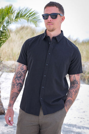 Selected Regular Sun Linen Shirt SS Black