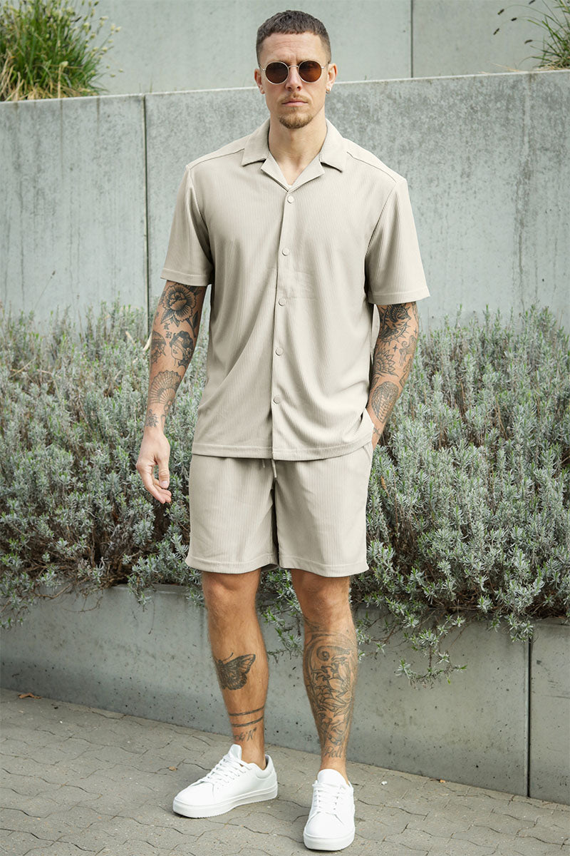 ONLY & SONS Tel Regular Plizze Shorts Moonstruck