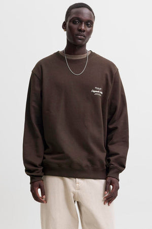 Jack & Jones Noerrebro Typo Back Sweat Crew Neck Java