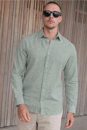 Jack & Jones Summer Linen Blend Shirt L/S Sn New Sage
