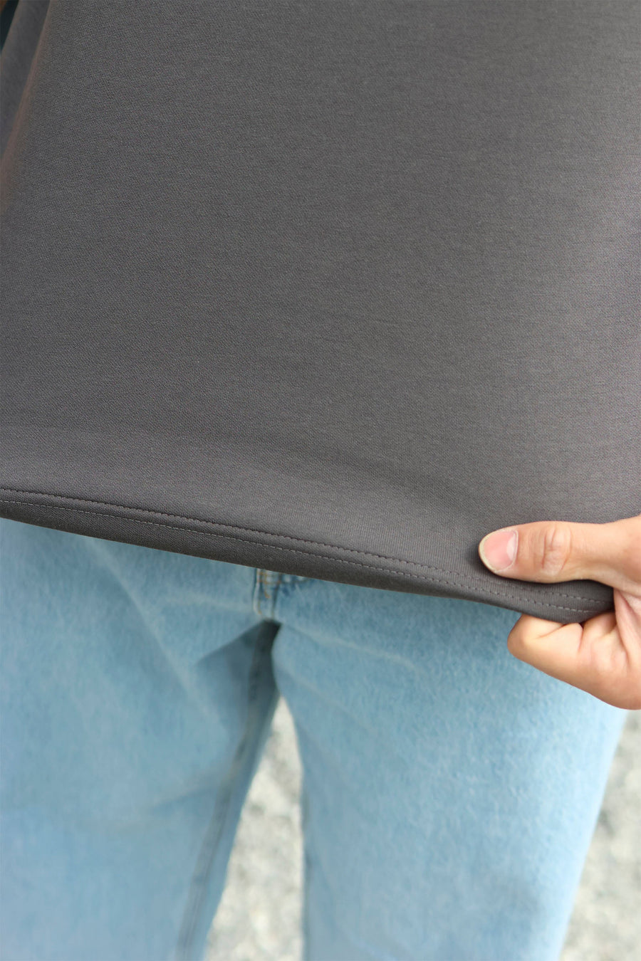Only & Sons Caspian Airflex Boxy SS Tee Noos Grey Pinstripe