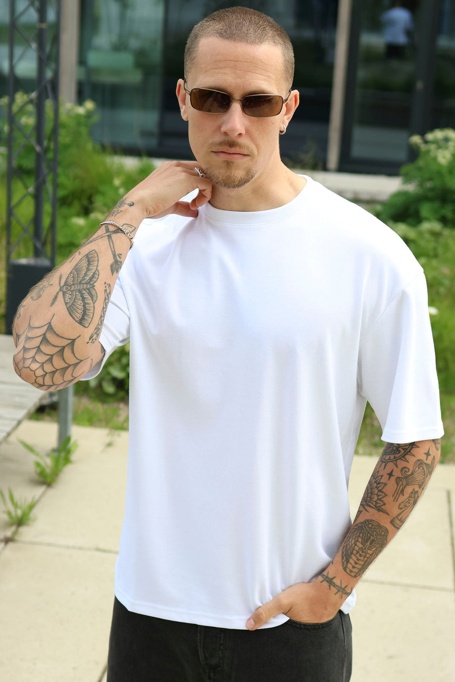 Only & Sons Caspian Airflex Boxy SS Tee White