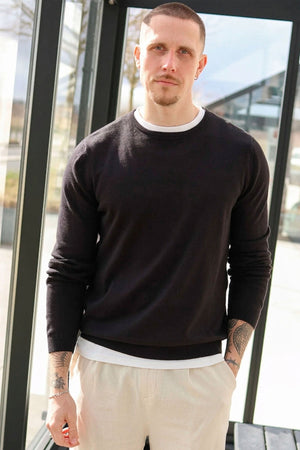Clean Cut Copenhagen Claude Crewneck Knit Black