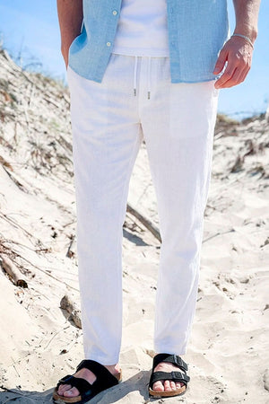 Solid Taiz Pants White