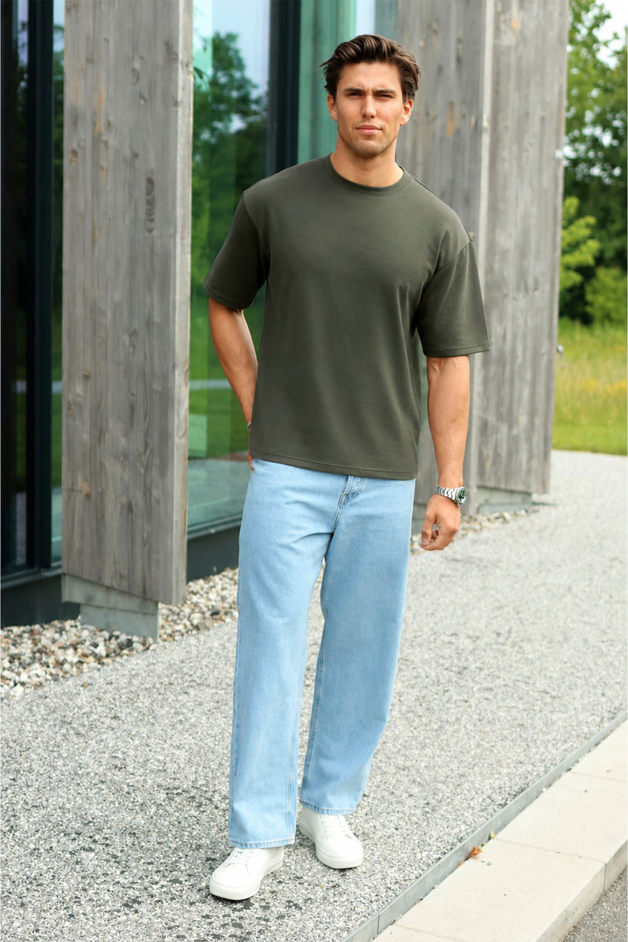 Only & Sons Caspian Airflex Boxy SS Tee Noos Beluga