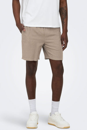 Only & Sons Latham Structure Fit 0257 Shorts Desert Taupe