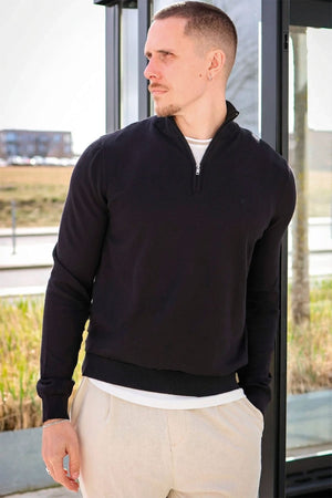 Clean Cut Copenhagen Claude Half-Zip Black