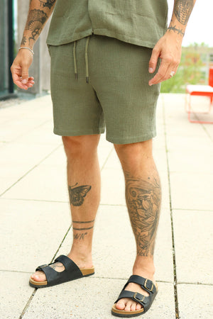 ONLY & SONS Bertil Waffle Shorts Deep Lichen Green