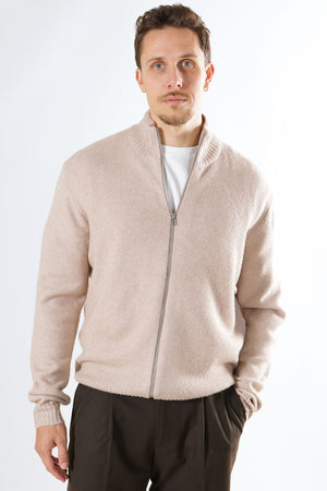 Jack & Jones Soho Ollie Knit High Neck Zip Car Atmosphere