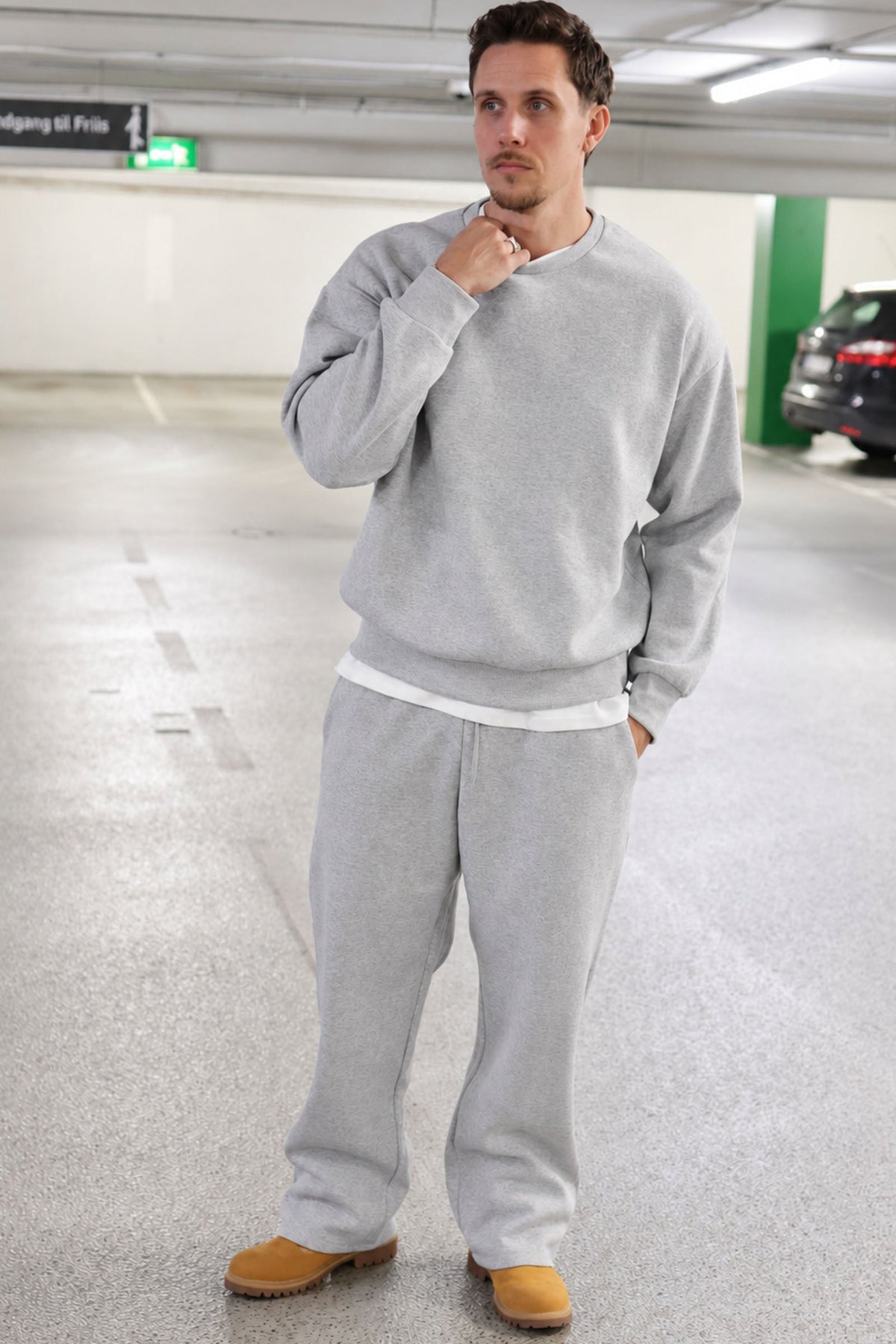 Jack & Jones Ollie Plain Sweatshirt Light Grey Melange