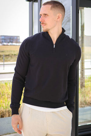 Clean Cut Copenhagen Claude Half-Zip Black