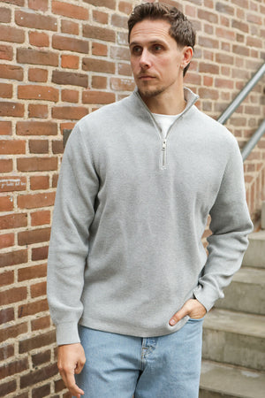 Solid Vian Half Zip Griffin Melange