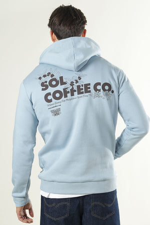 Only & Sons Ceres Food Fiesta Reg Hoodie Blue Fog