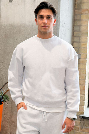 Only & Sons Ceres Ovz Långärmad Sweatshirt Super Light Grey Melange