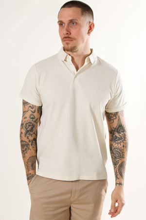Clean Cut Copenhagen Silkeborg Stretch Polo Ecru
