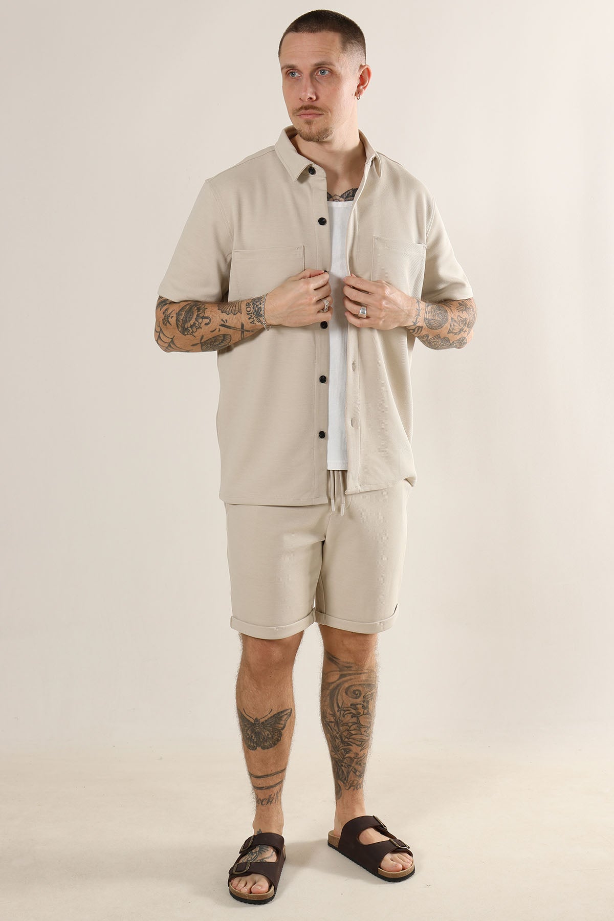 Only & Sons New Kodyl Regular Shorts Silver Lining