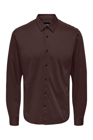 Only & Sons Miles Ls Stretch Shirt Coffee Bean