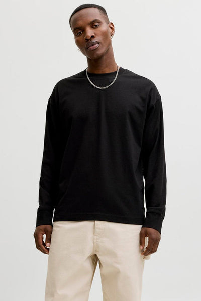 Jack & Jones Barron Tee LS O-Neck SN Black