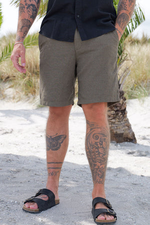 Selected Regular Brody Linen Shorts Forest Night