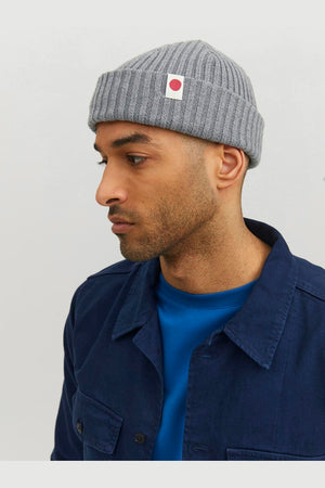 Jack & Jones Rdd Knit Short Beanie Light Grey Melange