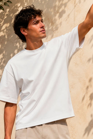 Only & Sons Caspian Airflex Boxy SS Tee White
