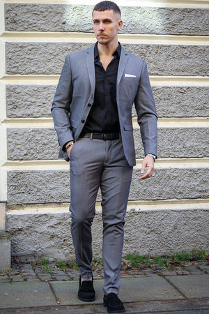 Jack & Jones Premium Franco Slim Fit Kostym Light Grey Melange