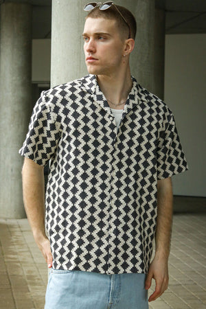 Jack & Jones Summer Luke Regular Fit Texture Resort Shirt SS Black