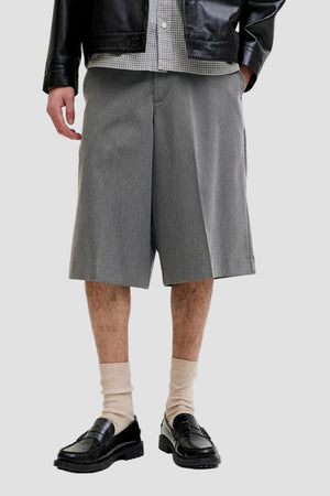 Jack & Jones Stowen Toby Chino Shorts Extra Long LN Grey Melange