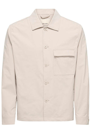 Only & Sons Gereth Life Stretch Shacket Silver Lining