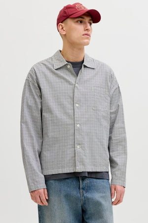 Jack & Jones Joraustin Clean Check Shirt Långärmad Odyssey Gray Skjorta