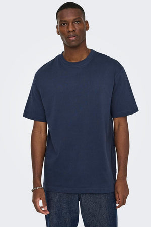 Only & Sons Fred Life Rlx Ss Tee Blue Nights