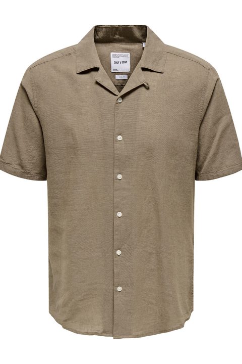 ONLY & SONS Caiden SS Resort Linen Shirt Fossil