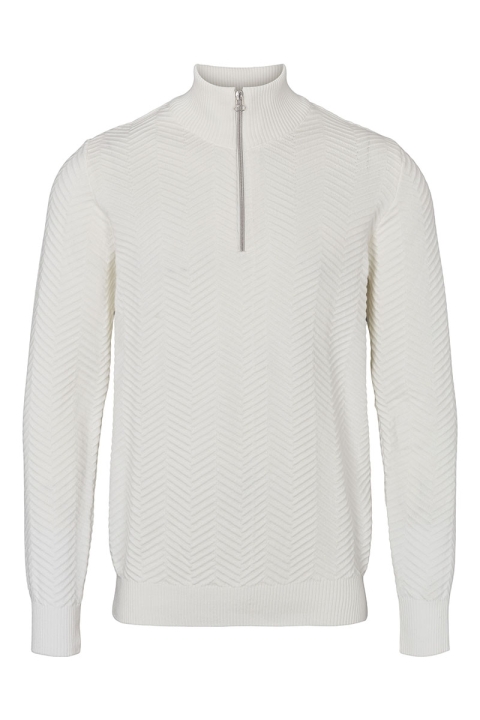 Kronstadt Carlo Cotton half zip knit Snow White