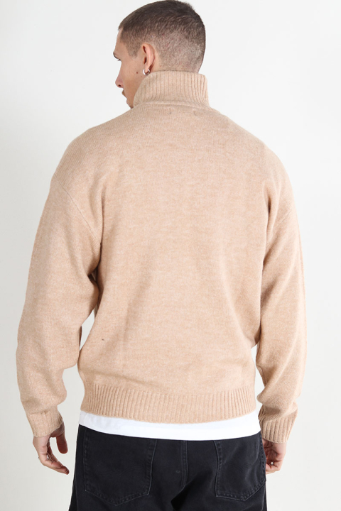 Jack & Jones Ollie Knit Half Zip Humus