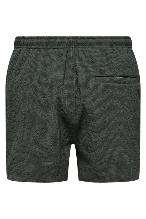 ONLY & SONS Ted Seersucker Swim Shorts Black