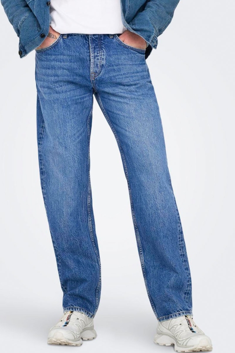 ONLY & SONS Edge Straight Bromo Jeans Special Bright Blue Denim