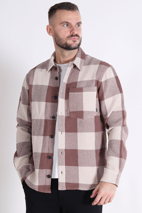 Solid Oliver Waffle Check Shirt Acorn